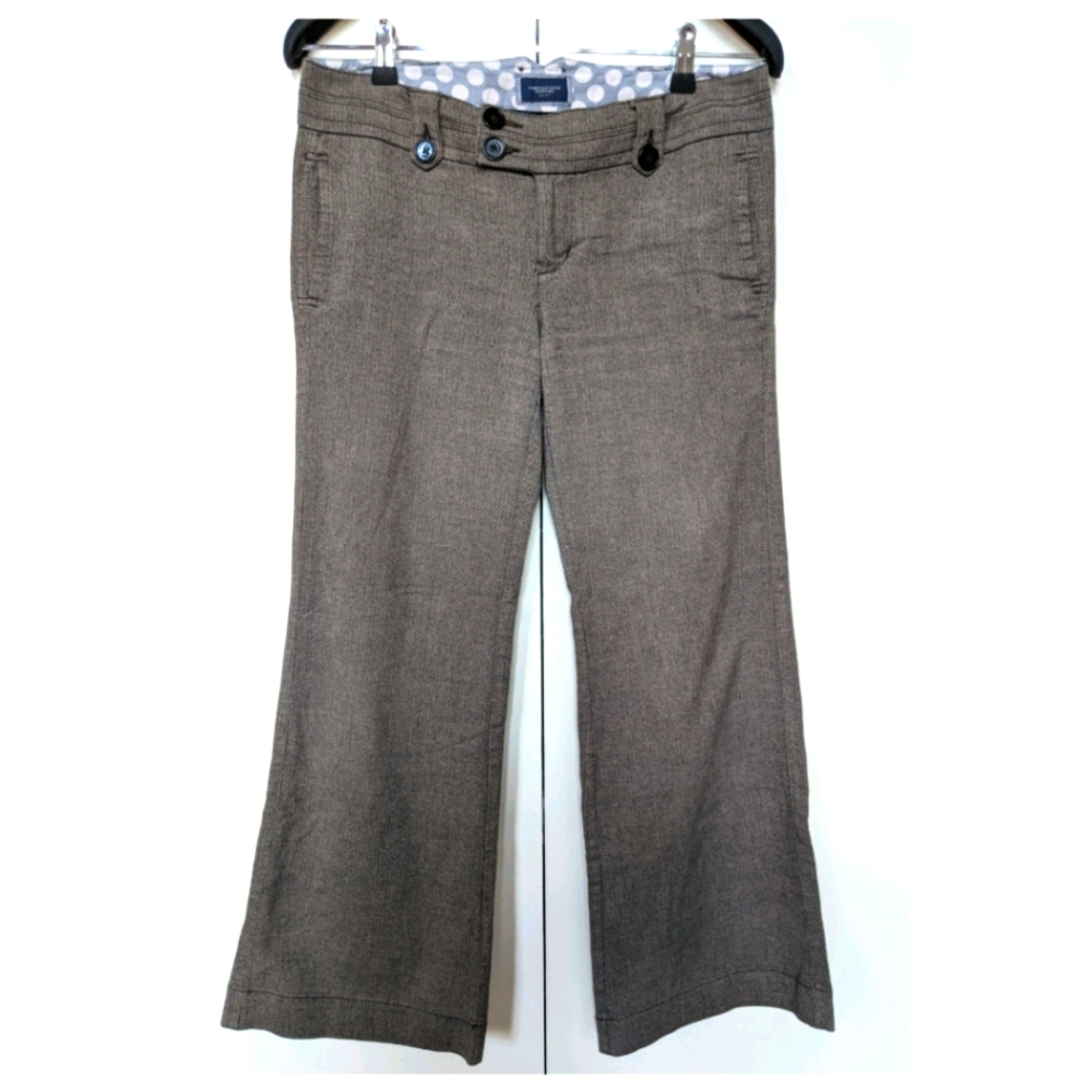 Straight Leg Tweed Pants - Professional Slacks